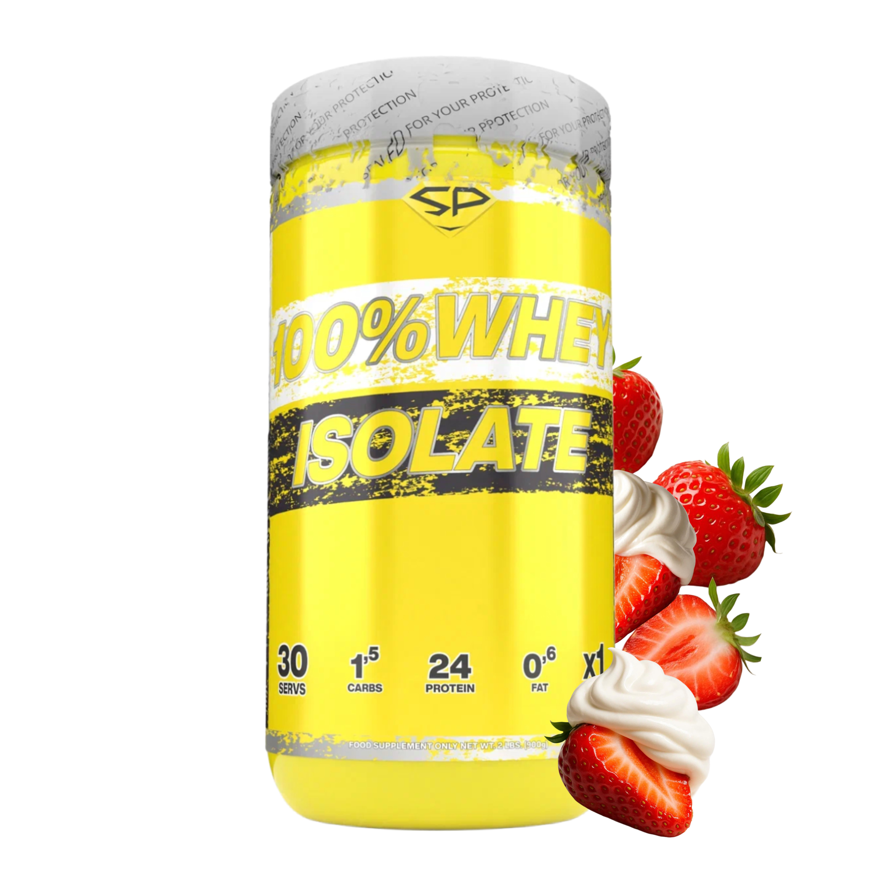 Сывороточный изолят 100% Whey Isolate SteelPower, вкус клубника со сливками, 900 г / 30 порций