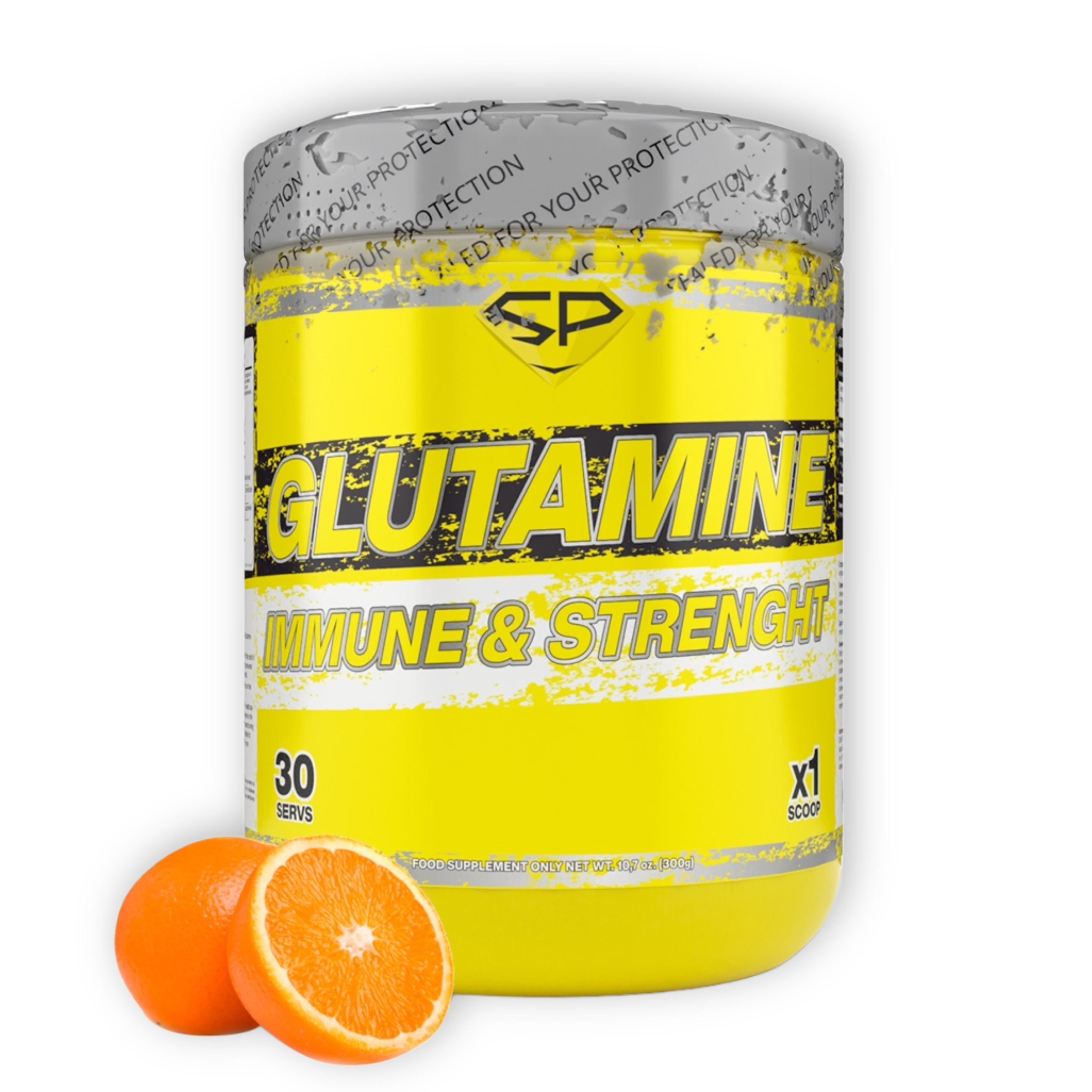 Глютамин GLUTAMINE Апельсин SteelPower, 300 г