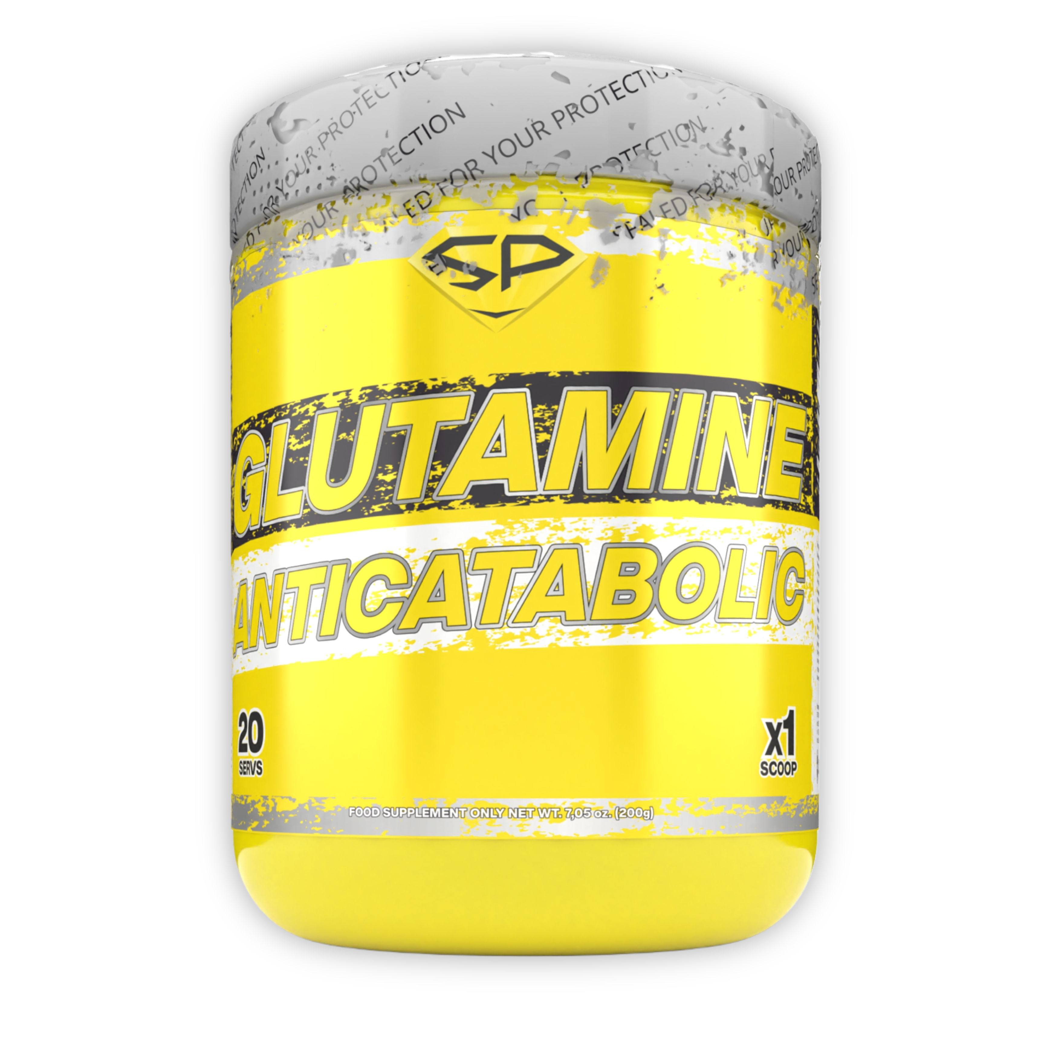 Глютамин GLUTAMINE Натуральный (без вкуса) SteelPower, 200 г