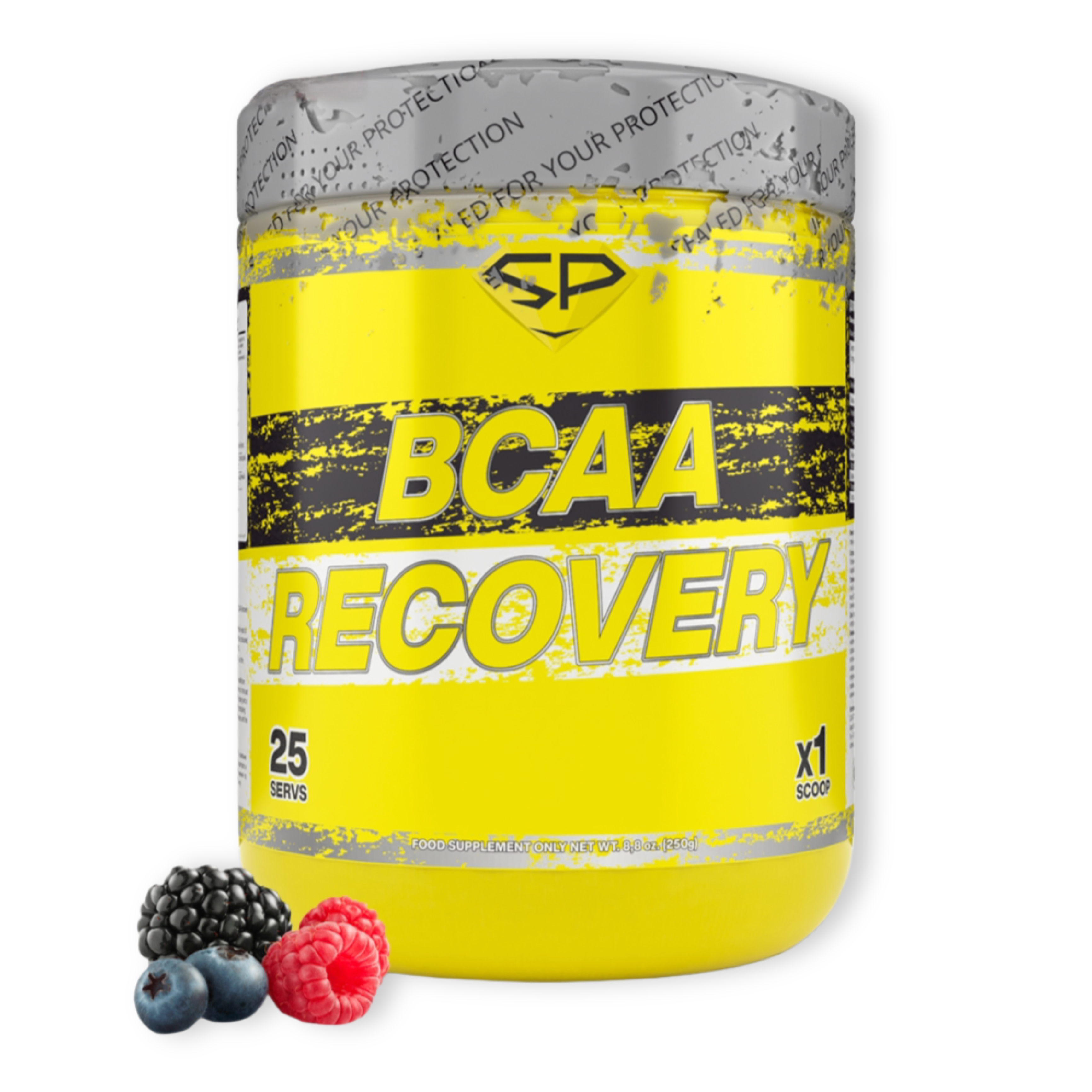 Аминокислоты BCAA Recovery 2:1:1 восстановление после тренировок, Лесные ягоды, SteelPower, 250 г