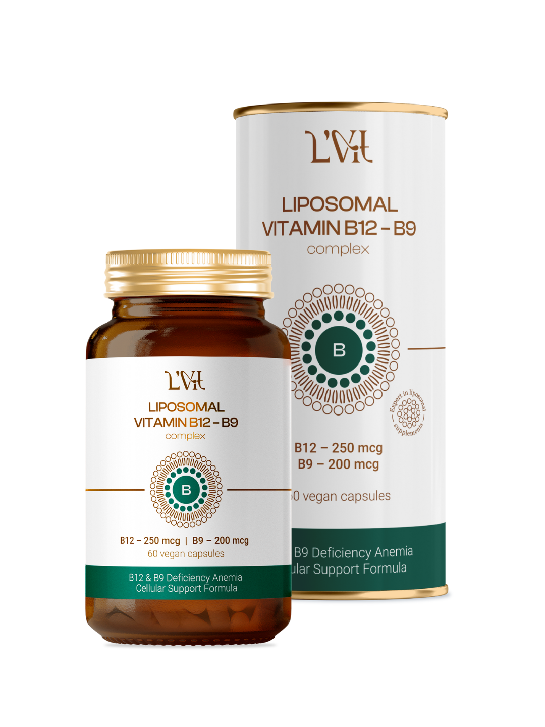 Липосомальный комплекс B12 + B9 Liposomal Vitamins 60 капсул