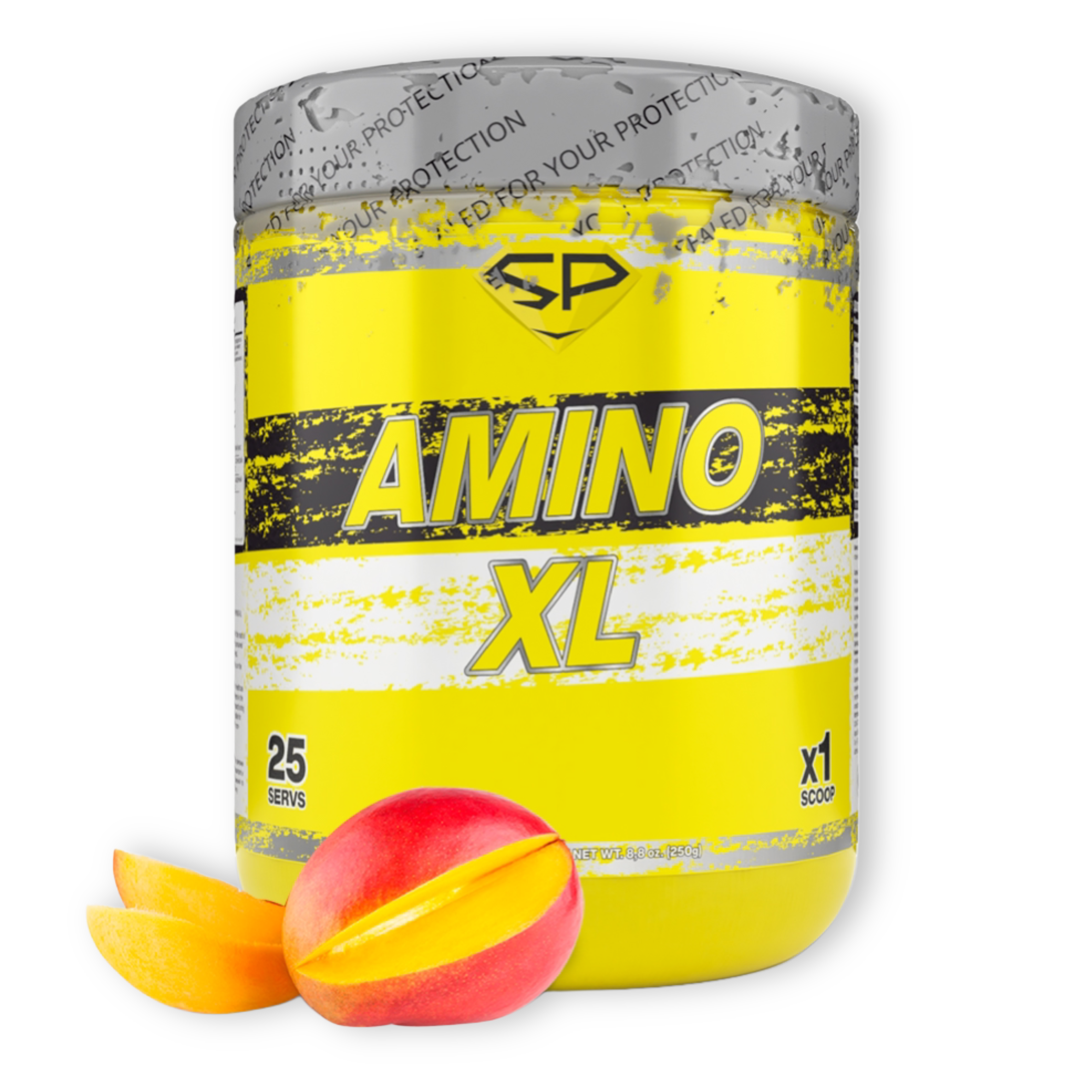 Аминокислоты BCAA 2:1:1 AMINO-XL с таурином, цитруллином и бета-аланином, Манго, SteelPower, 250 г